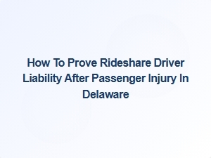 Proving Rideshare Driver Liability After Passenger Injury in Delaware